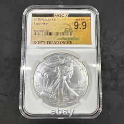 Monnaie des États-Unis 2025 American Silver Eagle avec marque d’atelier Eagle, 1 oz 999 NGC 9.9 8667093-158
