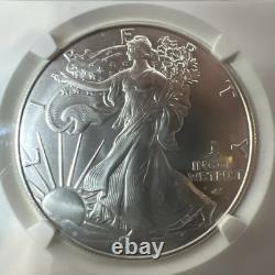 Monnaie des États-Unis 2025 American Silver Eagle avec marque d’atelier Eagle, 1 oz 999 NGC 9.9 8667093-158