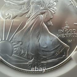 Monnaie des États-Unis 2025 American Silver Eagle avec marque d’atelier Eagle, 1 oz 999 NGC 9.9 8667093-158