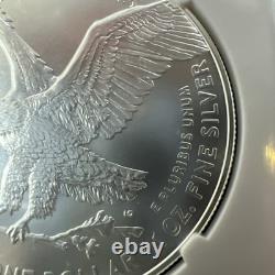 Monnaie des États-Unis 2025 American Silver Eagle avec marque d’atelier Eagle, 1 oz 999 NGC 9.9 8667093-158