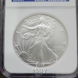 Monnaie des États-Unis Aigle Américain Argent 1 $ 2007 NGC MS 69 Premières Émissions