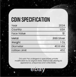 Monnaie en argent de 1 oz Édition Star Privy de l'atterrissage lunaire American Eagle 2024