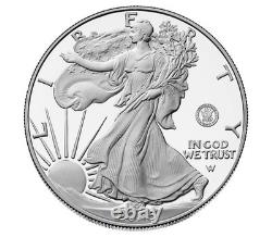 Monnaie en argent prouvée d'une once avec aigle américain pour le 250e anniversaire de la Marine des États-Unis