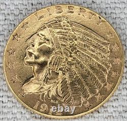 Monnaie en or de 2,50 $ US Indian Head de 1912 ? Pièce limitée