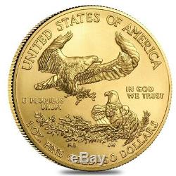 Monstre Boîte De 500 2020 1 Oz D'or American Eagle 50 $ Monnaie Bu 25 Lot, Tube De