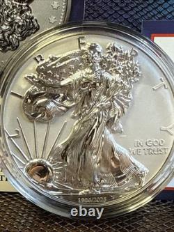 New York Mint 2 oz Argent 1986-2025 Pièce surdimensionnée Reverse Proof Aigle
