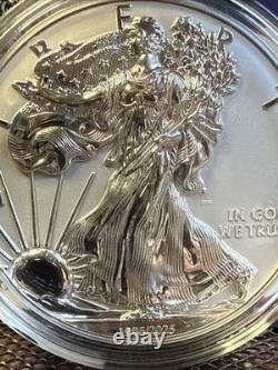 New York Mint 2 oz Argent 1986-2025 Pièce surdimensionnée Reverse Proof Aigle