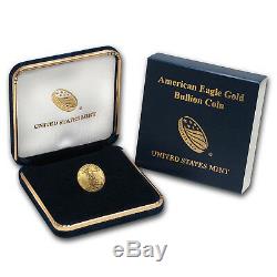 Or 2019, 1/10 Oz D'or, American Eagle Bu (avec U. S. Mint Box) Ugs # 185239