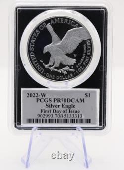 PCGS American Silver Eagle Monnaie de West Point SIGNÉE EMILY DAMSTRA PR70DCAM 2022 W