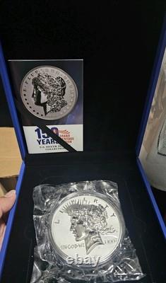 Paix 2 oz. ARGENT ET 320 grammes BRONZE 150 ANS DE L'AIGLE AMÉRICAIN DES É.-U.