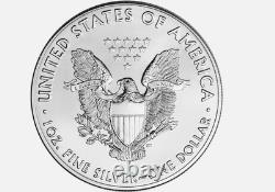 Partager une date aléatoire American Silver Eagle (1 oz) 1 $ Rouleau de 20 pièces BU en Min