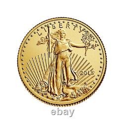 Pièce American Gold Eagle de 1/10 oz (Année Aléatoire)