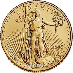 Pièce American Gold Eagle en or de 1/10 oz (BE) de 2023