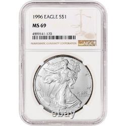 Pièce American Silver Eagle 1996 NGC MS69