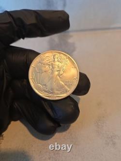 Pièce American Silver Eagle 1 oz 1991 San Francisco Business Strike UNC, faible tirage, état neuf de frappe, en argent