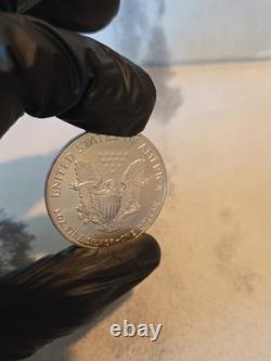 Pièce American Silver Eagle 1 oz 1991 San Francisco Business Strike UNC, faible tirage, état neuf de frappe, en argent