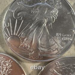 Pièce American Silver Eagle 2022 1 oz BU Lot de 5 pièces