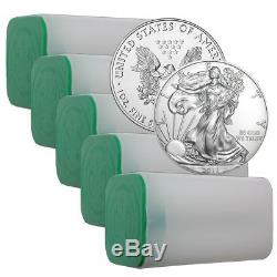 Pièce De Monnaie Américaine De 1 Once, 2018 American Silver Eagle, En Lot De 100 Rouleaux Scellés À La Monnaie Des États-unis
