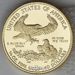 Pièce De Monnaie Américaine Preuve D'un Quart D'or De La Part De L'aigle Américain Avec 2017