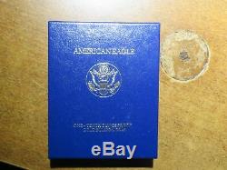 Pièce De Preuve American Eagle 1994 W $ 5 Or 1 / 10oz Avec Coffret & Coa Mint Fresh