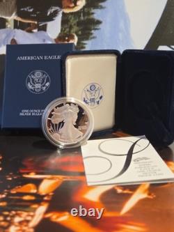 Pièce Proof American Silver Eagle 1 oz 2006-W avec emballage d'origine complet de la Monnaie des États-Unis