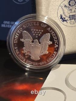 Pièce Proof American Silver Eagle 1 oz 2006-W avec emballage d'origine complet de la Monnaie des États-Unis