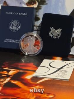 Pièce Proof American Silver Eagle 1 oz 2006-W avec emballage d'origine complet de la Monnaie des États-Unis