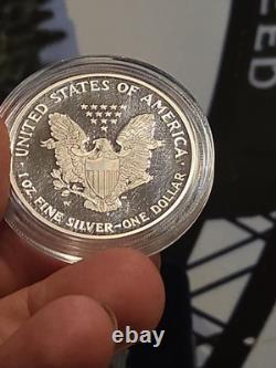Pièce Proof American Silver Eagle 1 oz 2006-W avec emballage d'origine complet de la Monnaie des États-Unis