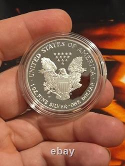 Pièce Proof American Silver Eagle 1 oz 2006-W avec emballage d'origine complet de la Monnaie des États-Unis