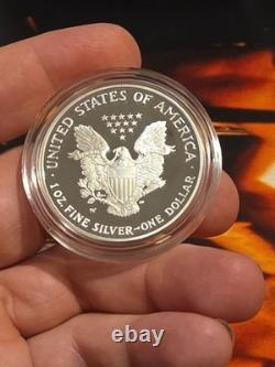 Pièce Proof American Silver Eagle 1 oz 2006-W avec emballage d'origine complet de la Monnaie des États-Unis