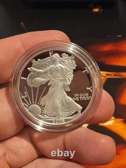 Pièce Proof American Silver Eagle 1 oz 2006-W avec emballage d'origine complet de la Monnaie des États-Unis