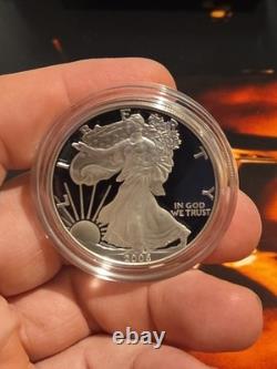 Pièce Proof American Silver Eagle 1 oz 2006-W avec emballage d'origine complet de la Monnaie des États-Unis