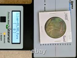Pièce Silver American Eagle 2016 BU, toning naturel exceptionnel, 1 oz US 1 $ non circulée