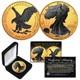 Pièce Américaine Eagle En Argent De 1 Oz 999 2024, Dorée à L'or 24k Et Plaquée En Ruthénium Noir