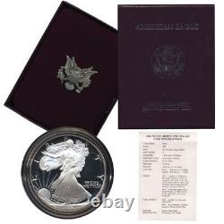 Pièce d'argent américaine American Silver Eagle Proof 1 oz 2015-W (Boîte, CoA)