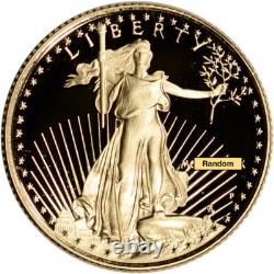 Pièce de 10 $ American Gold Eagle Proof 1/4 oz en capsule, date aléatoire
