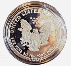 Pièce de collection American Silver Eagle Bullion Proof de 1 $ de 1991 avec boîte et certificat d’authenticité