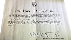 Pièce de collection American Silver Eagle Bullion Proof de 1 $ de 1991 avec boîte et certificat d’authenticité