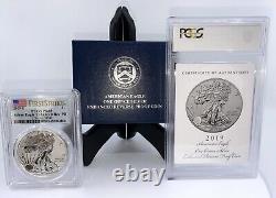 Pièce de monnaie américaine American Eagle 1 Oz. en argent 2019-S, épreuve de revers améliorée, 19XE PCGS PR69