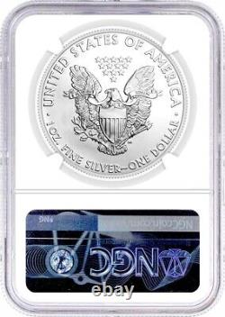 Pièce de monnaie américaine d'un dollar American Silver Eagle de 2005, certifiée NGC MS 70