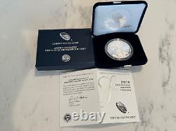 Pièce de monnaie américaine en argent Eagle de 2019 d'une once avec boîte d'origine et certificat d'authenticité (COA)