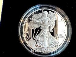 Pièce de monnaie américaine en argent Eagle de 2019 d'une once avec boîte d'origine et certificat d'authenticité (COA)
