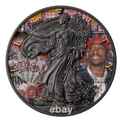 Pièce en argent 1 oz 999 Super Stars Tupac Silver Eagle 2022