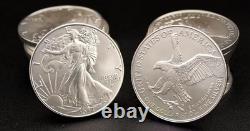 Pièce en argent américain Eagle certifiée aléatoire, 1 oz, 1 $ BU, pièces en coffret T