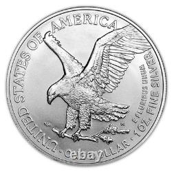 Pièce en argent américain Eagle certifiée aléatoire, 1 oz, 1 $ BU, pièces en coffret T