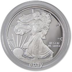Pièce en argent américain Silver Eagle 2010 W Proof de choix en bullion 1 $ OGP COA