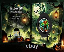 Pièce en argent colorisée Halloween 1 oz American Eagle des États-Unis 2024