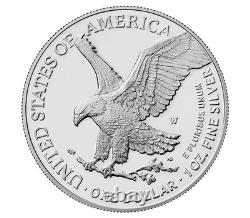 Pièce en argent de preuve d'une once avec aigle américain pour le 250e anniversaire de l'Armée américaine