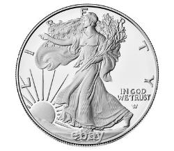 Pièce en argent de preuve d'une once avec aigle américain pour le 250e anniversaire de l'Armée américaine
