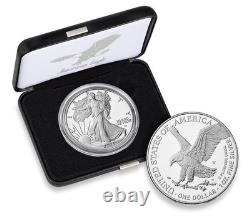 Pièce en argent de preuve d'une once avec aigle américain pour le 250e anniversaire de l'Armée américaine